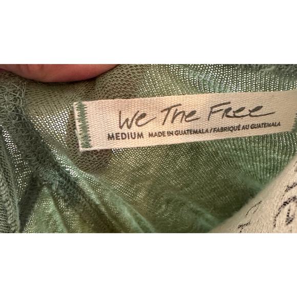 Free People Women's Angel Cotton Handkerchief-Hem Angel T-Shirt Green M - Picture 6 of 6